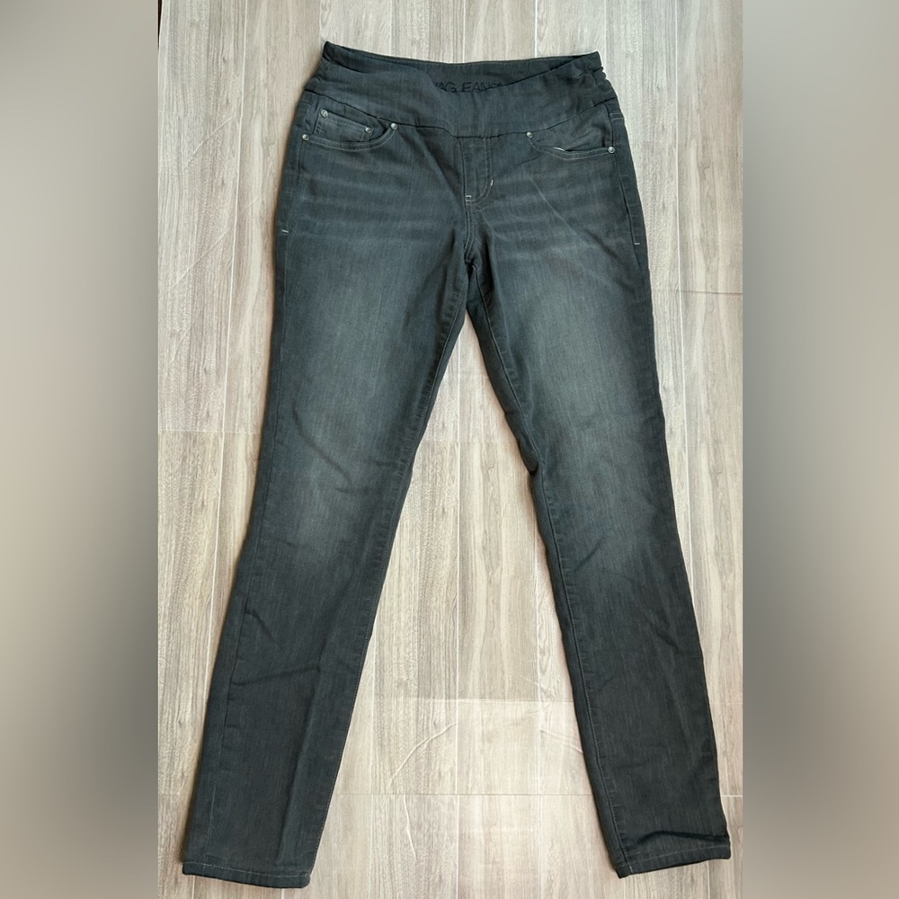 Jag Jeans high rise skinny stretch flat front jeans size 6/28 Gray wash